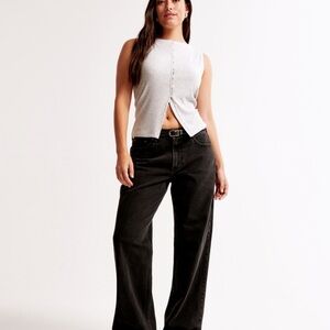 Abercrombie & Fitch Low Rise Baggy Jeans 00/24 Short Curve Love